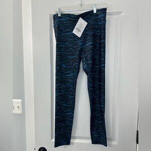 NWT Fabletics Blue and Black Patterned Leggings